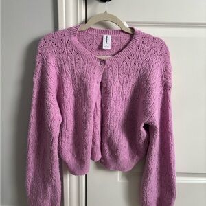 Abound Light Pink/Purple Knit Women's Cardigan